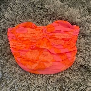 strapless Zara crop top